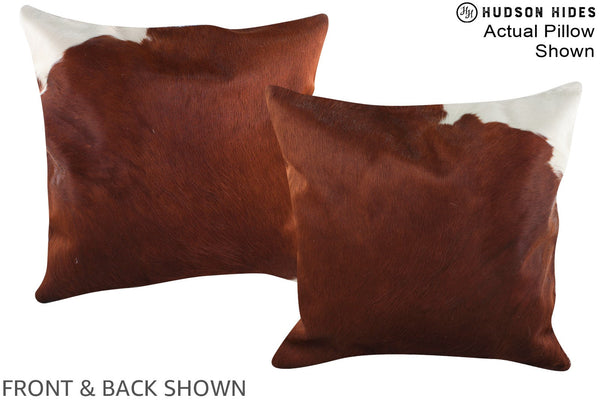 Brown and White Cowhide Pillow #A15135