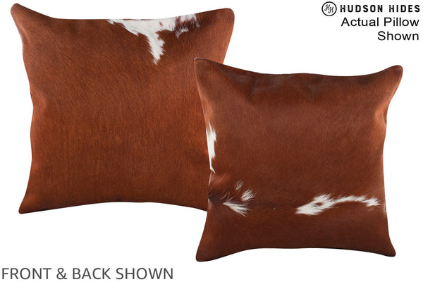 Brown and White Cowhide Pillow #A15138