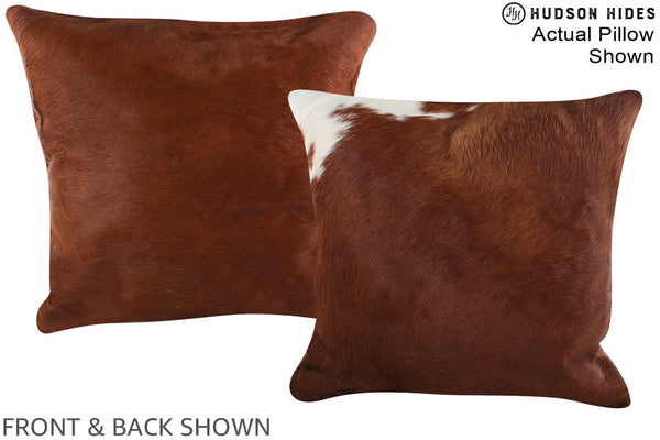 Brown and White Cowhide Pillow #A15139