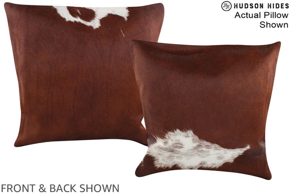 Brown and White Cowhide Pillow #A15141