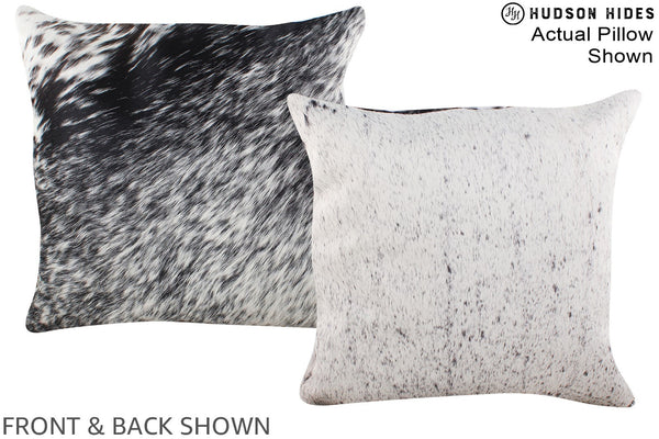 Salt and Pepper Black Cowhide Pillow #A15190