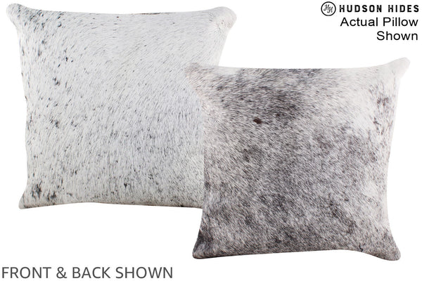 Salt and Pepper Black Cowhide Pillow #A15196