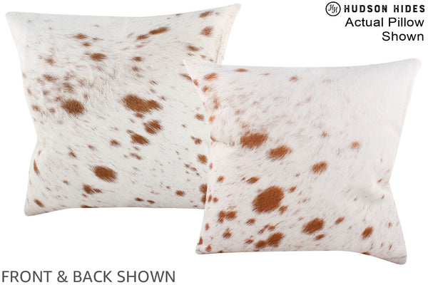 Salt and Pepper Brown Cowhide Pillow #A15202