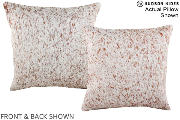 Salt and Pepper Brown Cowhide Pillow #A15213