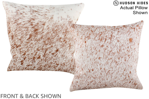 Salt and Pepper Brown Cowhide Pillow #A15227