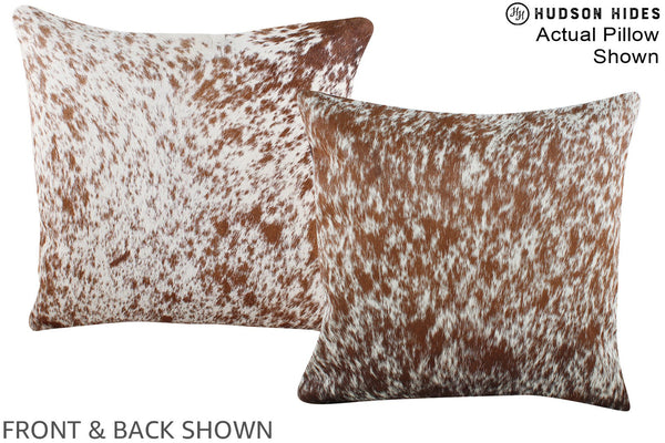 Salt and Pepper Brown Cowhide Pillow #A15253