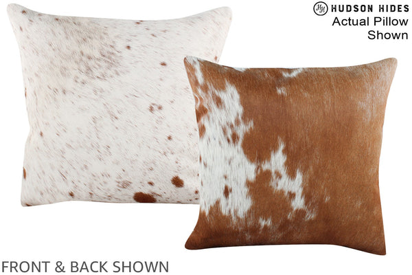 Salt and Pepper Brown Cowhide Pillow #A15255