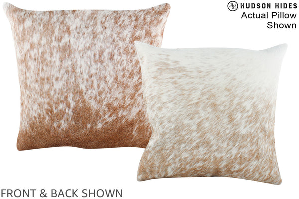 Salt and Pepper Brown Cowhide Pillow #A15257