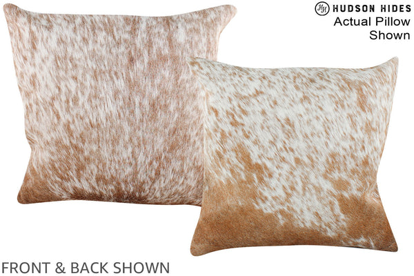 Salt and Pepper Brown Cowhide Pillow #A15271