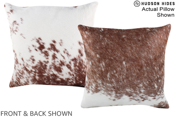 Salt and Pepper Brown Cowhide Pillow #A15280
