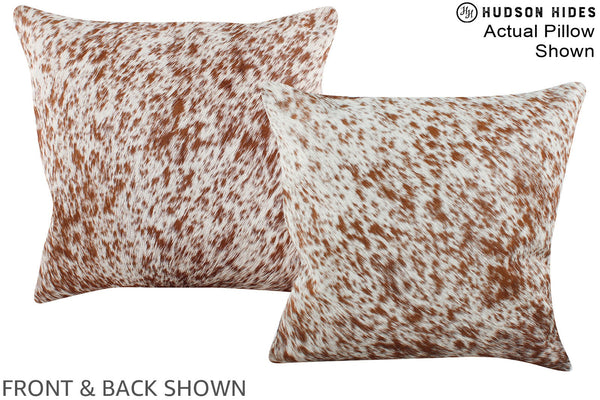Salt and Pepper Brown Cowhide Pillow #A15314