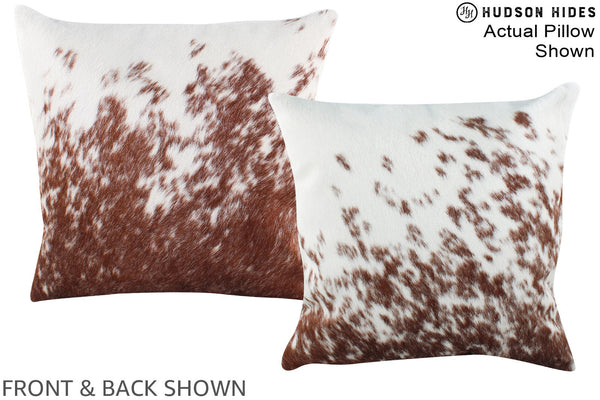 Salt and Pepper Brown Cowhide Pillow #A15323