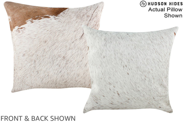 Salt and Pepper Brown Cowhide Pillow #A15335