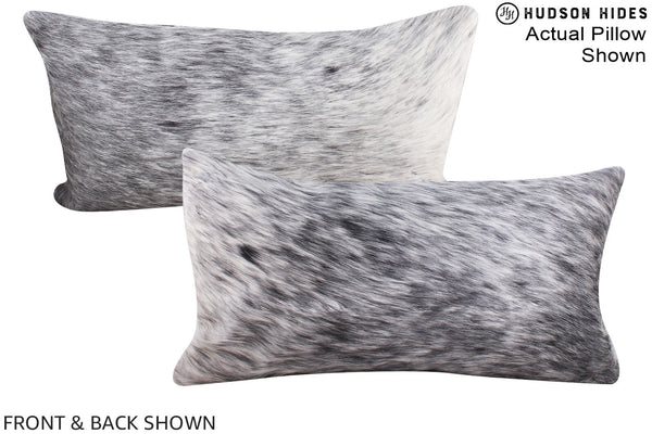 Salt and Pepper Black Cowhide Pillow #A15383