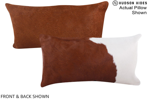 Brown and White Cowhide Pillow #A15384