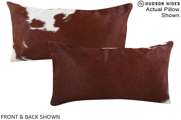 Brown and White Cowhide Pillow #A15410