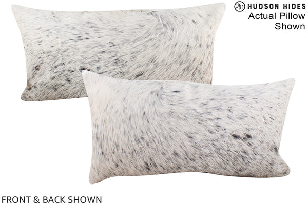 Salt and Pepper Black Cowhide Pillow #A15415