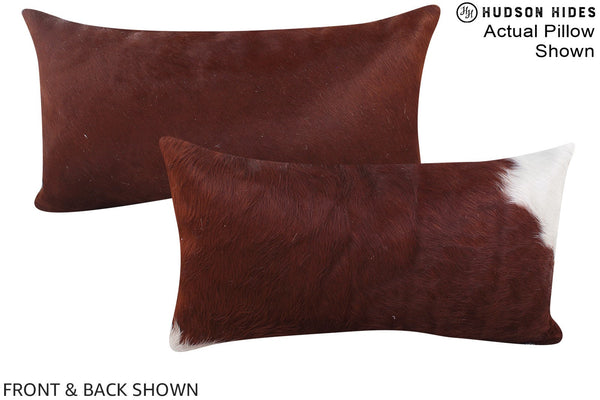 Brown and White Cowhide Pillow #A15454