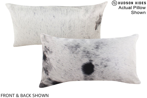 Salt and Pepper Black Cowhide Pillow #A15460