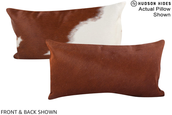 Brown and White Cowhide Pillow #A15481