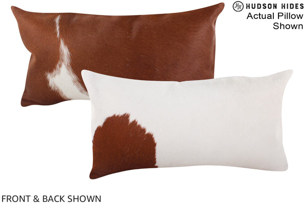 Brown and White Cowhide Pillow #A15507