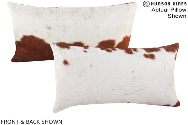 Brown and White Cowhide Pillow #A15532