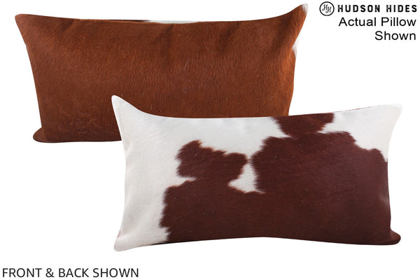 Brown and White Cowhide Pillow #A15566