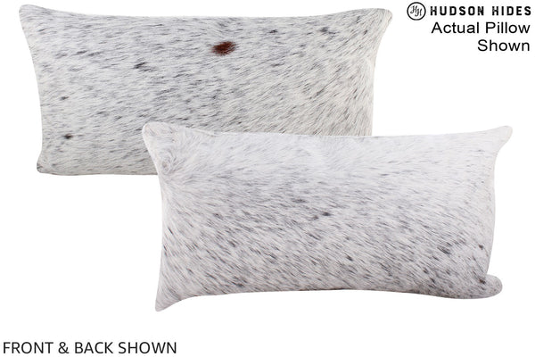 Salt and Pepper Black Cowhide Pillow #A15584