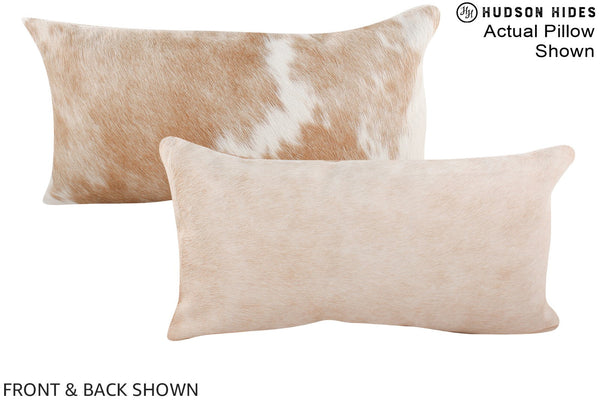 Beige and White Cowhide Pillow #A15616