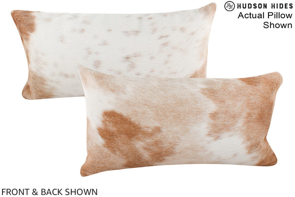 Beige and White Cowhide Pillow #A15621