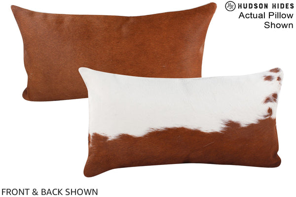 Brown and White Cowhide Pillow #A15629