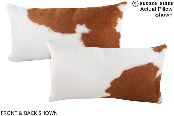 Brown and White Cowhide Pillow #A15638