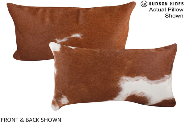 Brown and White Cowhide Pillow #A15644