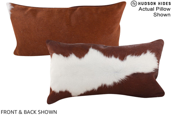 Brown and White Cowhide Pillow #A15649
