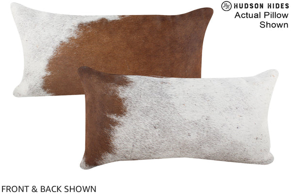 Brown and White Cowhide Pillow #A15711