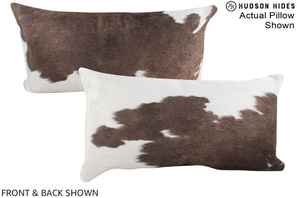 Grey with White Cowhide Pillow #A15713