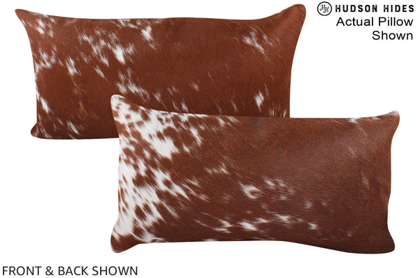 Brown and White Cowhide Pillow #A15760