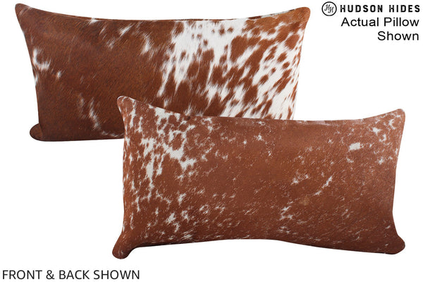 Brown and White Cowhide Pillow #A15761