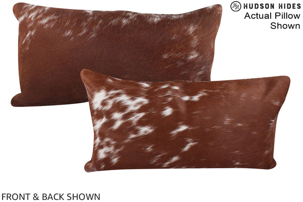 Brown and White Cowhide Pillow #A15769
