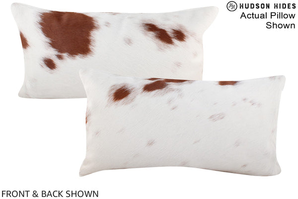 Brown and White Cowhide Pillow #A15780