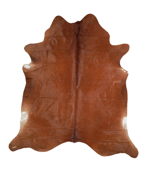 Solid Brown Cowhide Rug #A15784R