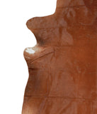 Solid Brown Cowhide Rug #A15784R