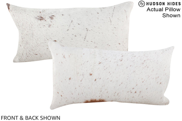 Salt and Pepper Brown Cowhide Pillow #A15792