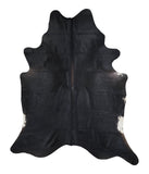 Solid Black Cowhide Rug #A15798R