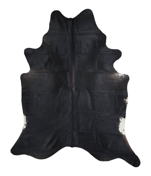 Solid Black Cowhide Rug #A15798R