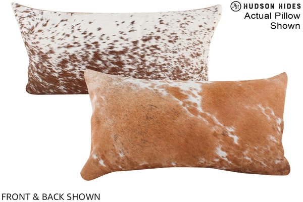 Salt and Pepper Brown Cowhide Pillow #A15801
