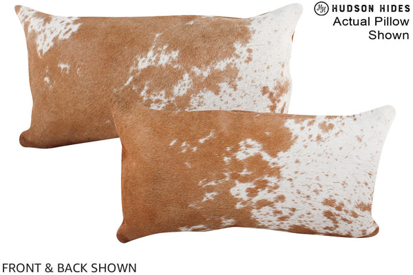 Salt and Pepper Brown Cowhide Pillow #A15802