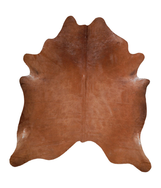 Solid Brown Cowhide Rug #A15842R