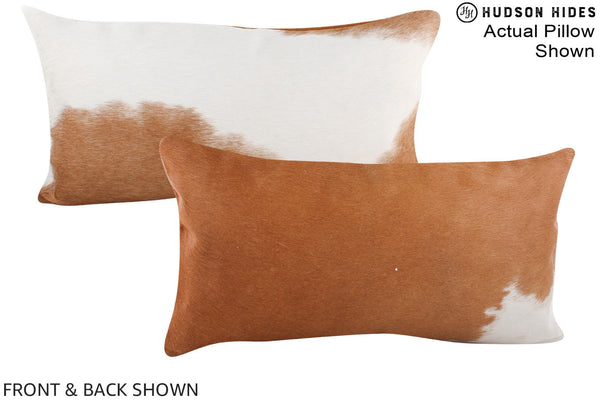 Brown and White Cowhide Pillow #A15853