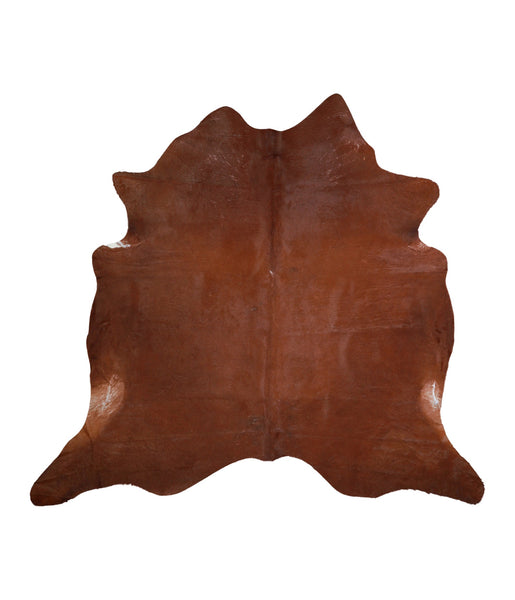 Solid Brown Cowhide Rug #A15859R